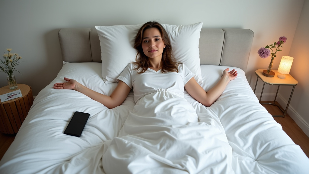 Personne en convalescence sur un canapé, téléphone et factures posés à côté, avec une couverture d