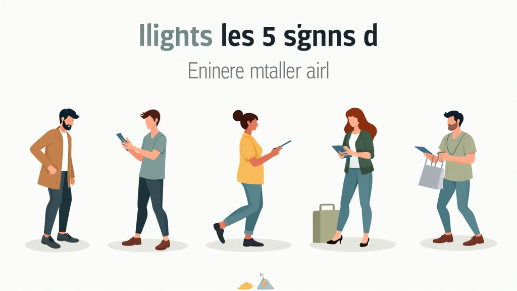 Infographie illustrant les 5 signes d