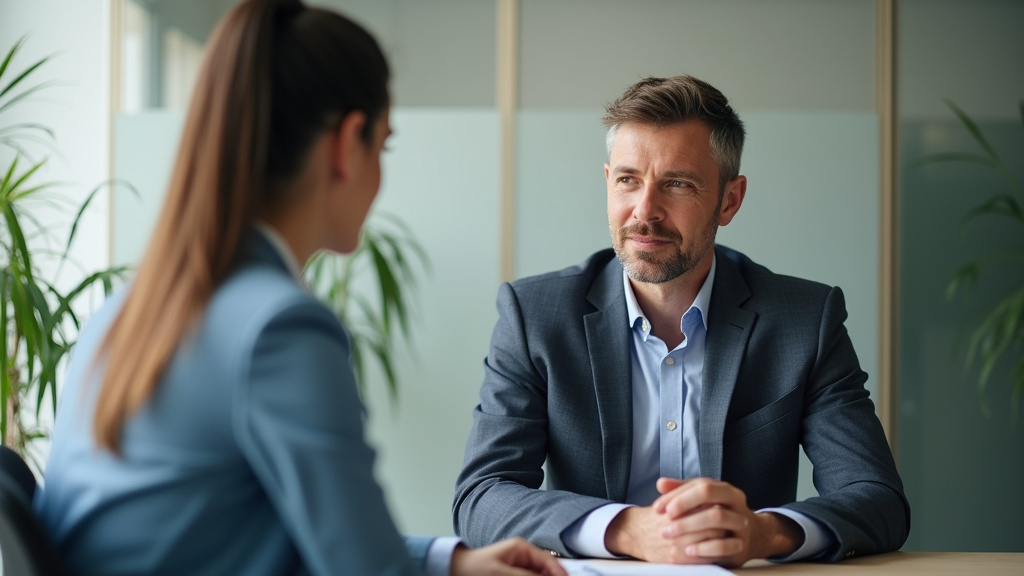 Conseiller bancaire du Crédit Agricole à Drancy en entretien avec un client professionnel
