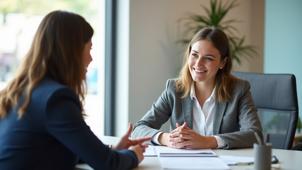 Conseiller bancaire du Crédit Mutuel en discussion avec un client dans une agence de Saint-Nazaire