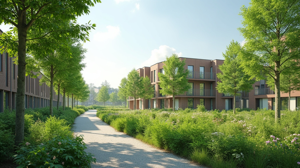 Espaces verts du Campus Evergreen à Montrouge, gestion différenciée avec biodiversité visible