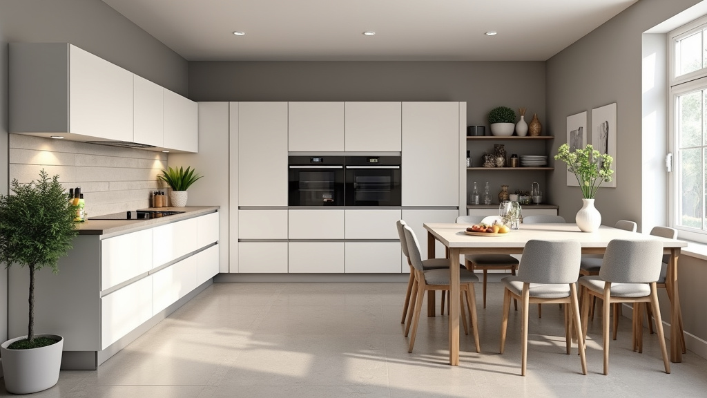 Rénovation de cuisine avec nouveaux meubles et plan de travail en pierre