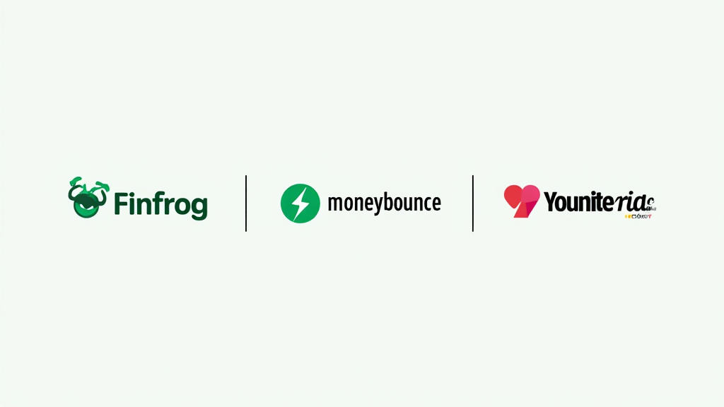 Comparaison des logos de Finfrog, Moneybounce et Younited Credit avec leurs montants max et délais de déblocage