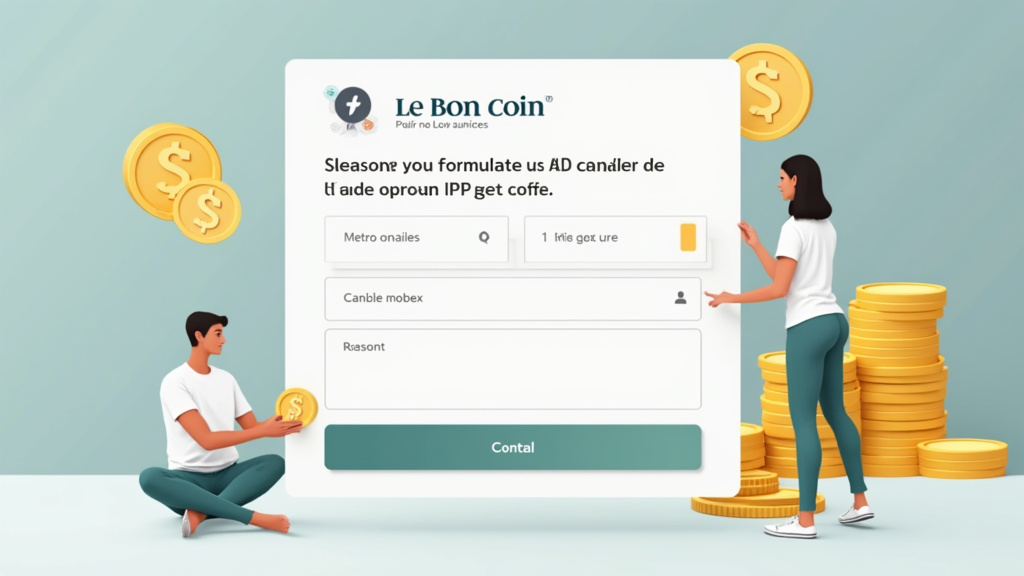 Formulaire de contact Le Bon Coin pour demander de l’aide sur un compte bloqué
