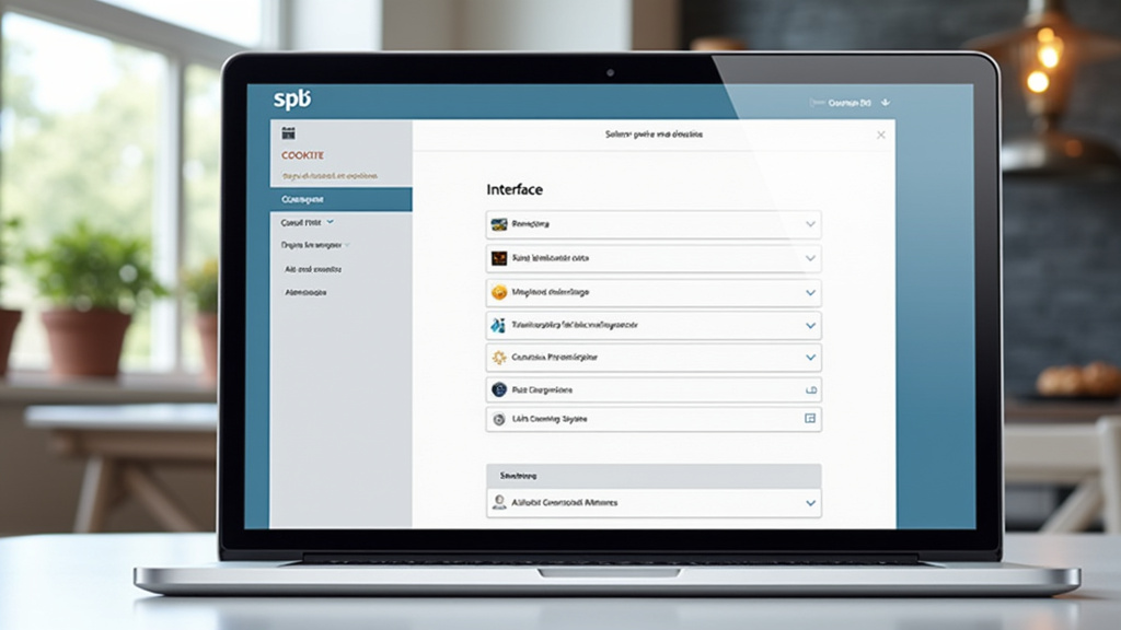 Interface de gestion des cookies sur le site SPB