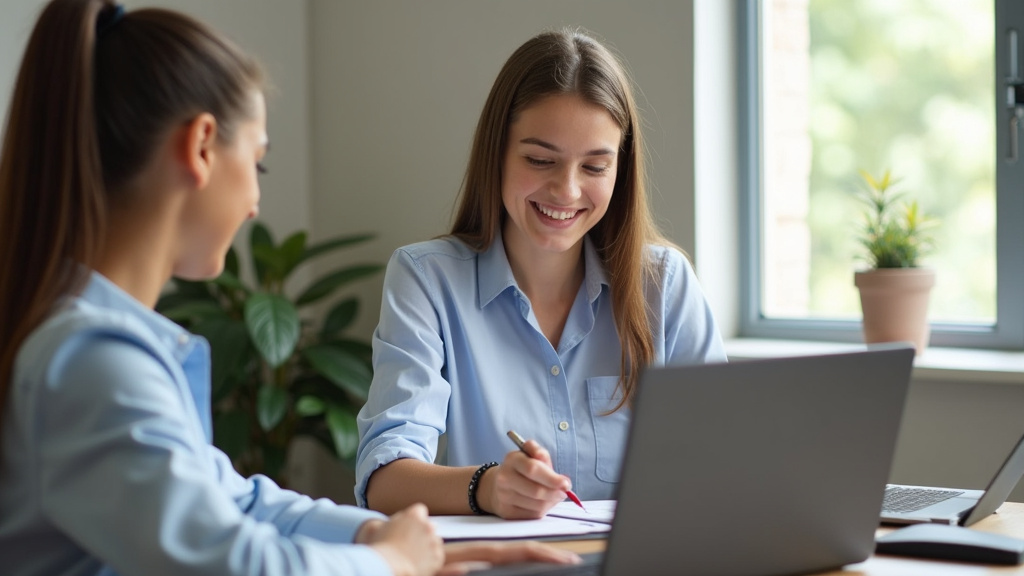 Jeune diplômé en entretien d