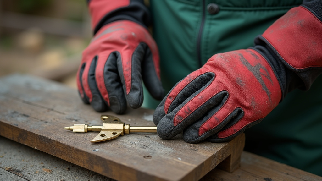 Outils utilisés pour travailler la ferraille : scie, balance, gants