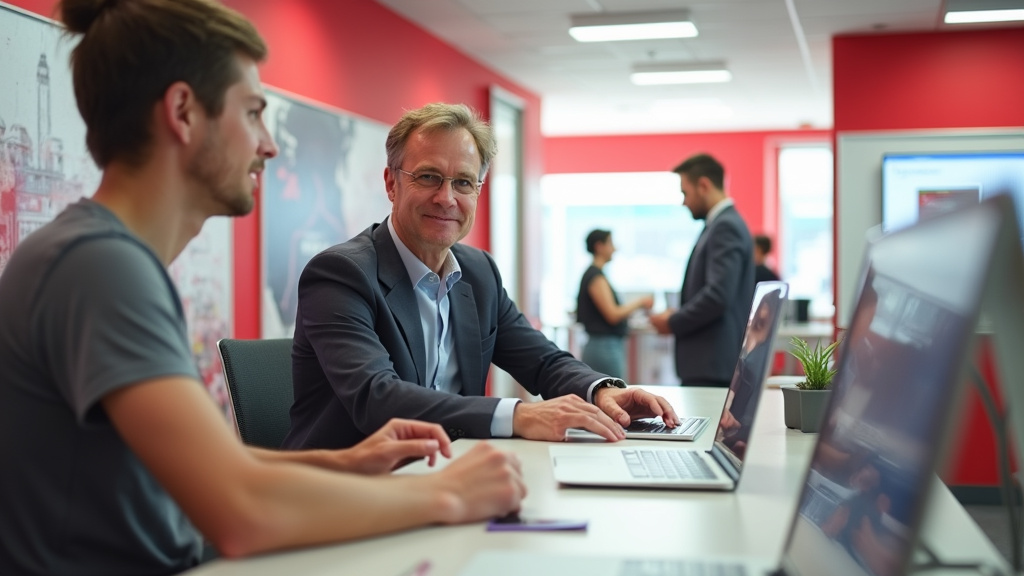 Clients dans une agence de La Banque Postale en 2023