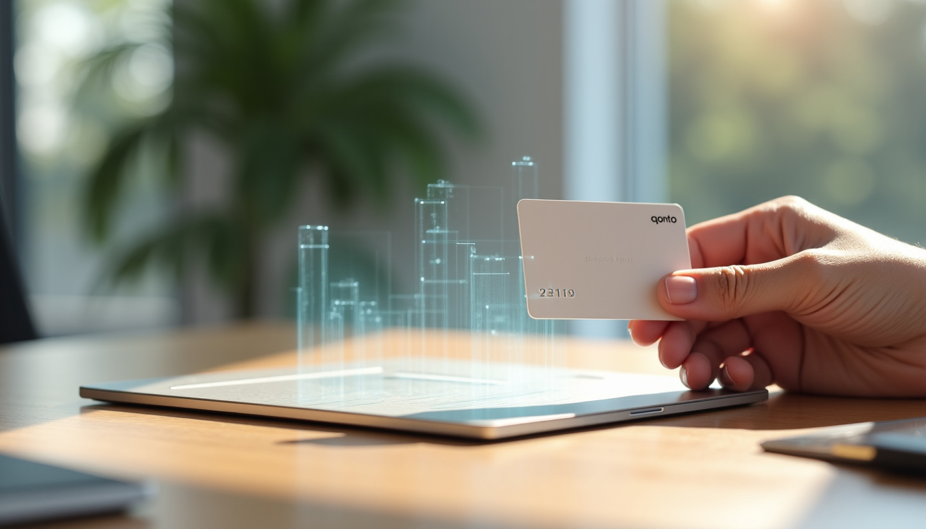 Cartes bancaires physiques et virtuelles Qonto pour professionnels avec design épuré