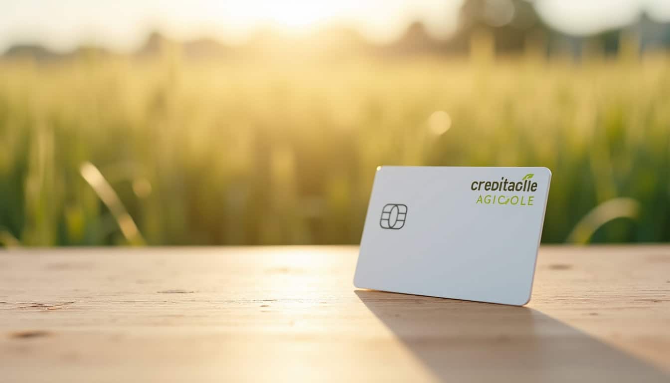 Carte bancaire du Crédit Agricole avec mention 