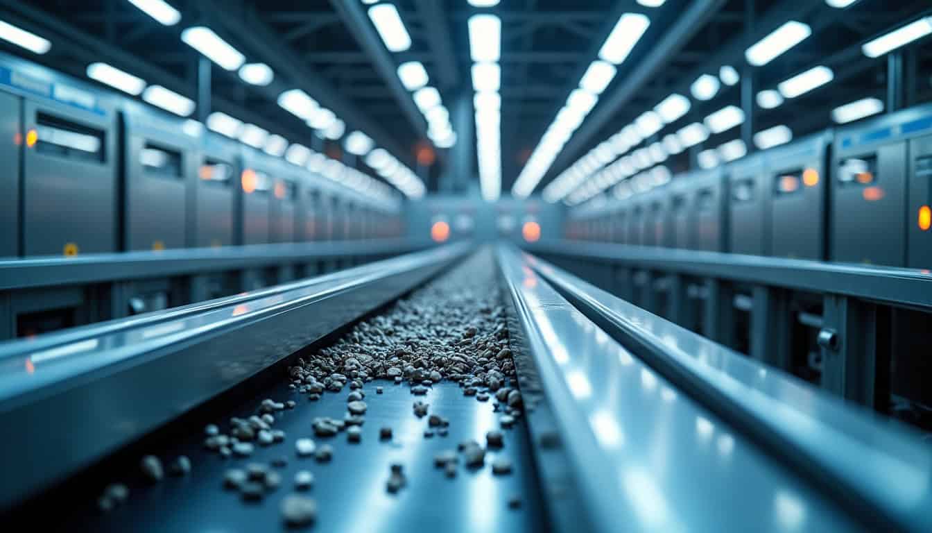 Centre de recyclage moderne en 2026 avec tri automatique des métaux ferreux et non-ferreux