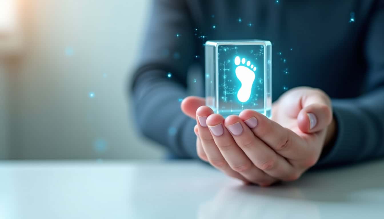 Client en train de contacter son service bancaire pour une empreinte bancaire