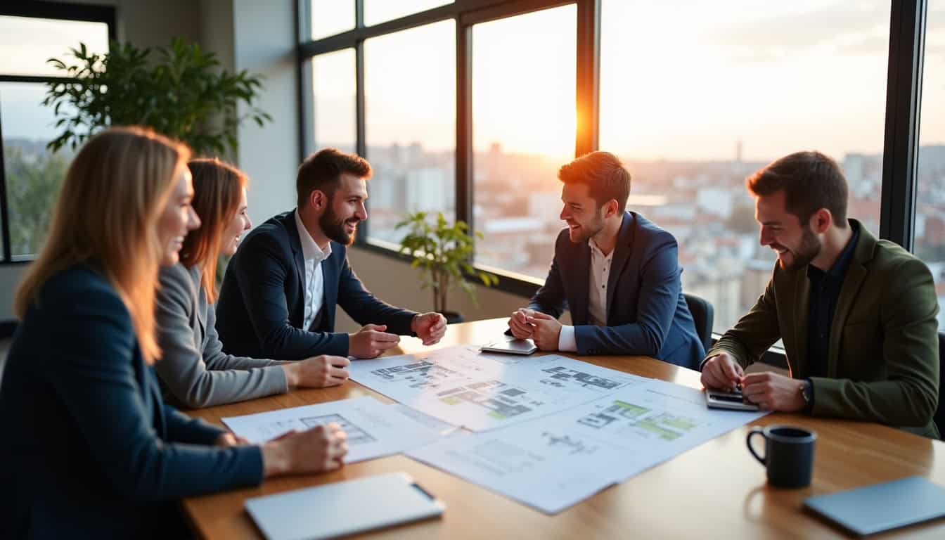 Équipe de JUND Immobilier à Haguenau en réunion professionnelle