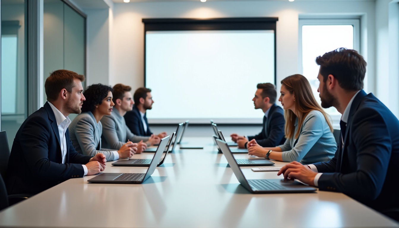 Équipe en réunion agile autour d