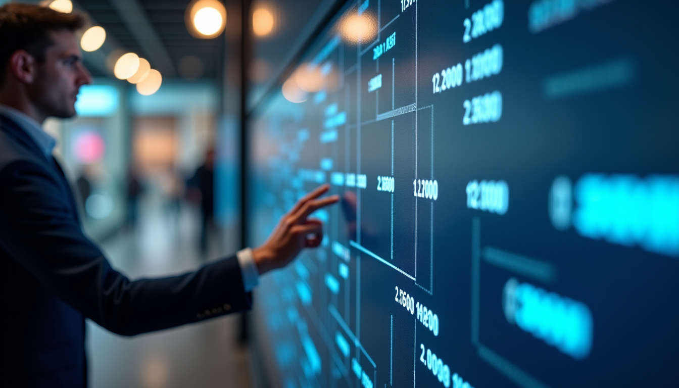 Illustration de l’évolution numérique de SBE Banque, avec des écrans montrant des interfaces modernes