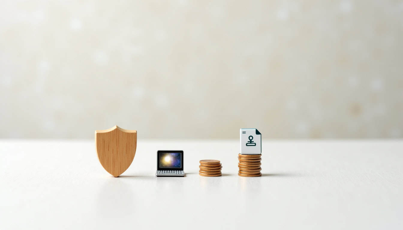 Illustration des principales garanties proposées par Loop Assurance: RC Pro, biens, cyber, salaires