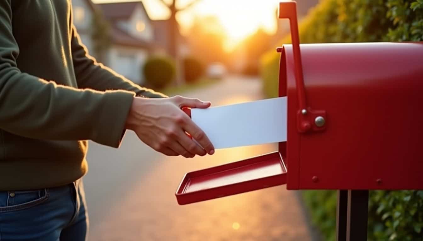 Personne envoyant une lettre de résiliation d