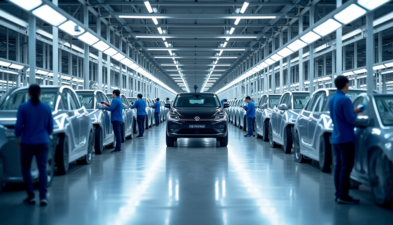 Usine de production BYD à Shenzhen montrant les lignes d