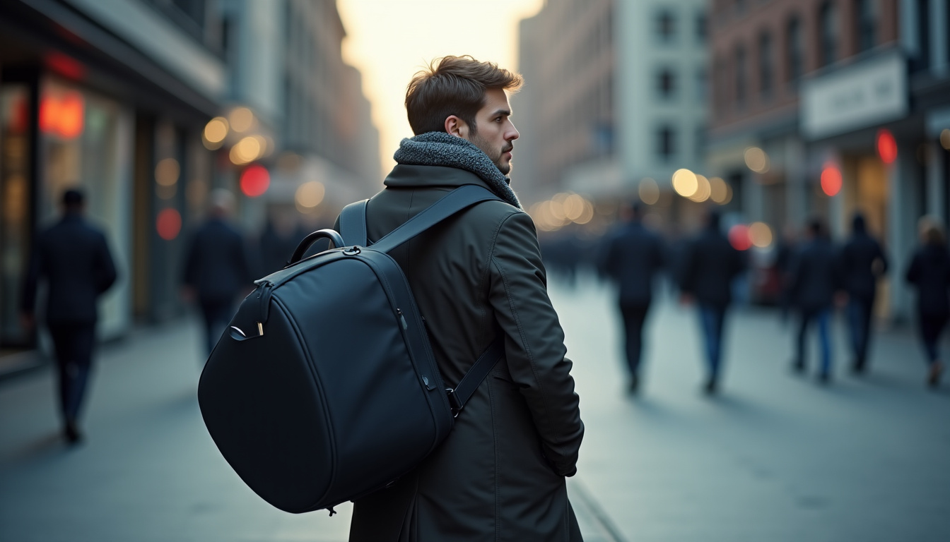 Musicien transportant son instrument dans un étui dur lors d