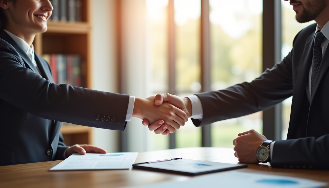 Repreneur discutant avec le vendeur lors d