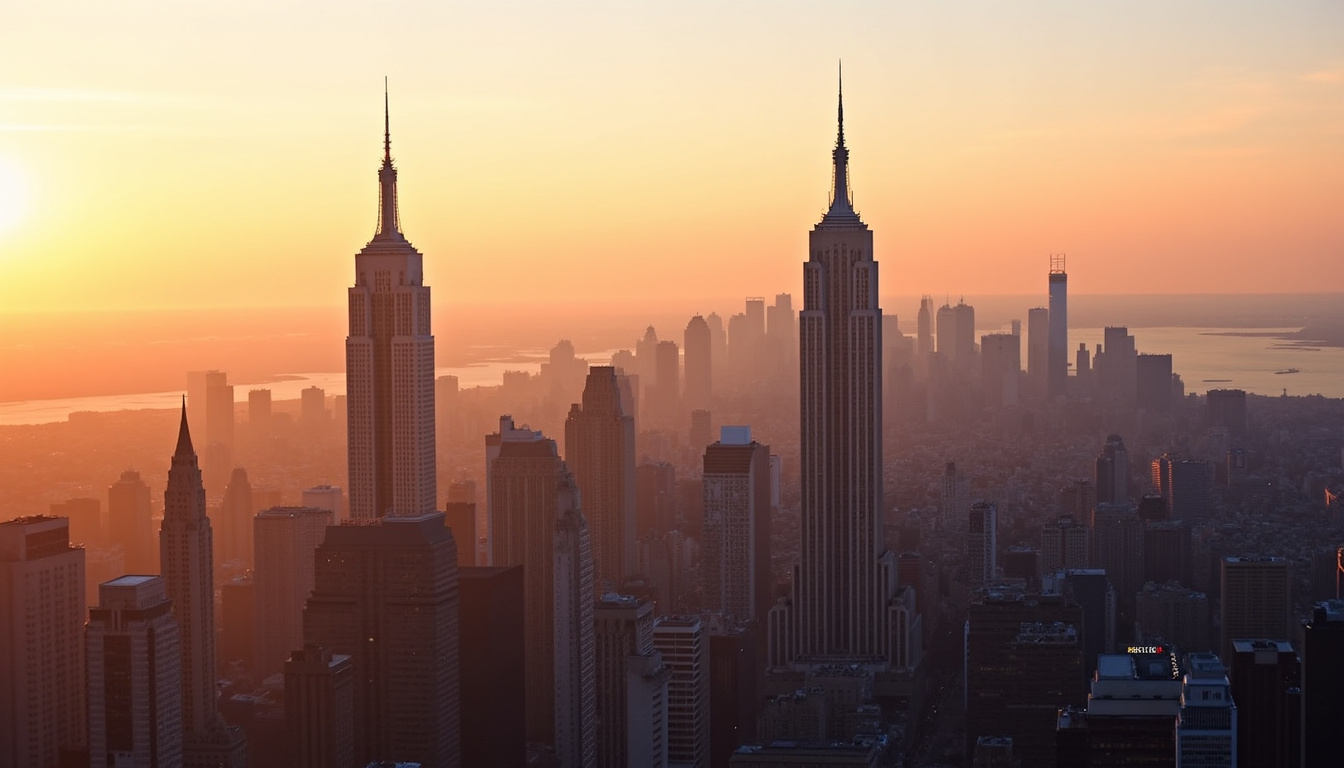 Vue panoramique de Manhattan avec les principaux gratte-ciel, mettant en évidence la position du 432 Park Avenue entre l