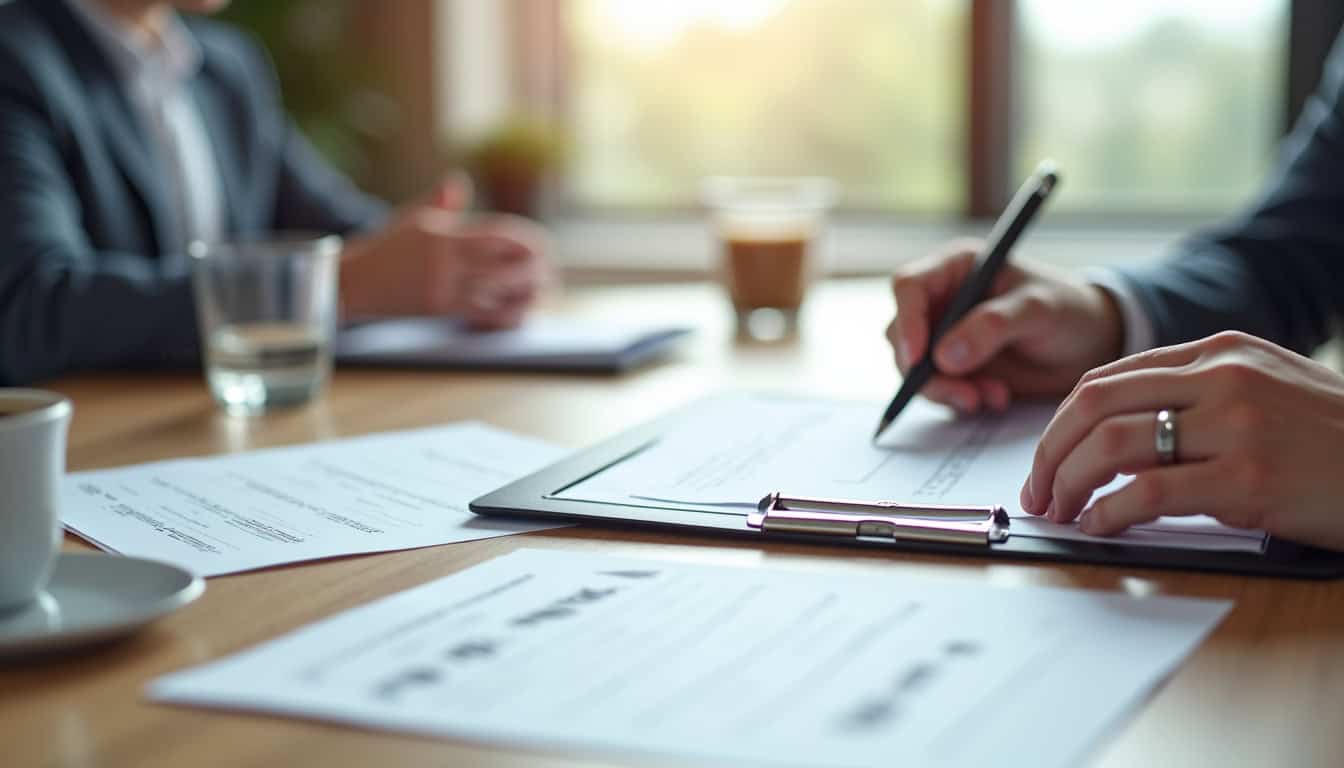 Assureur examinant un dossier d