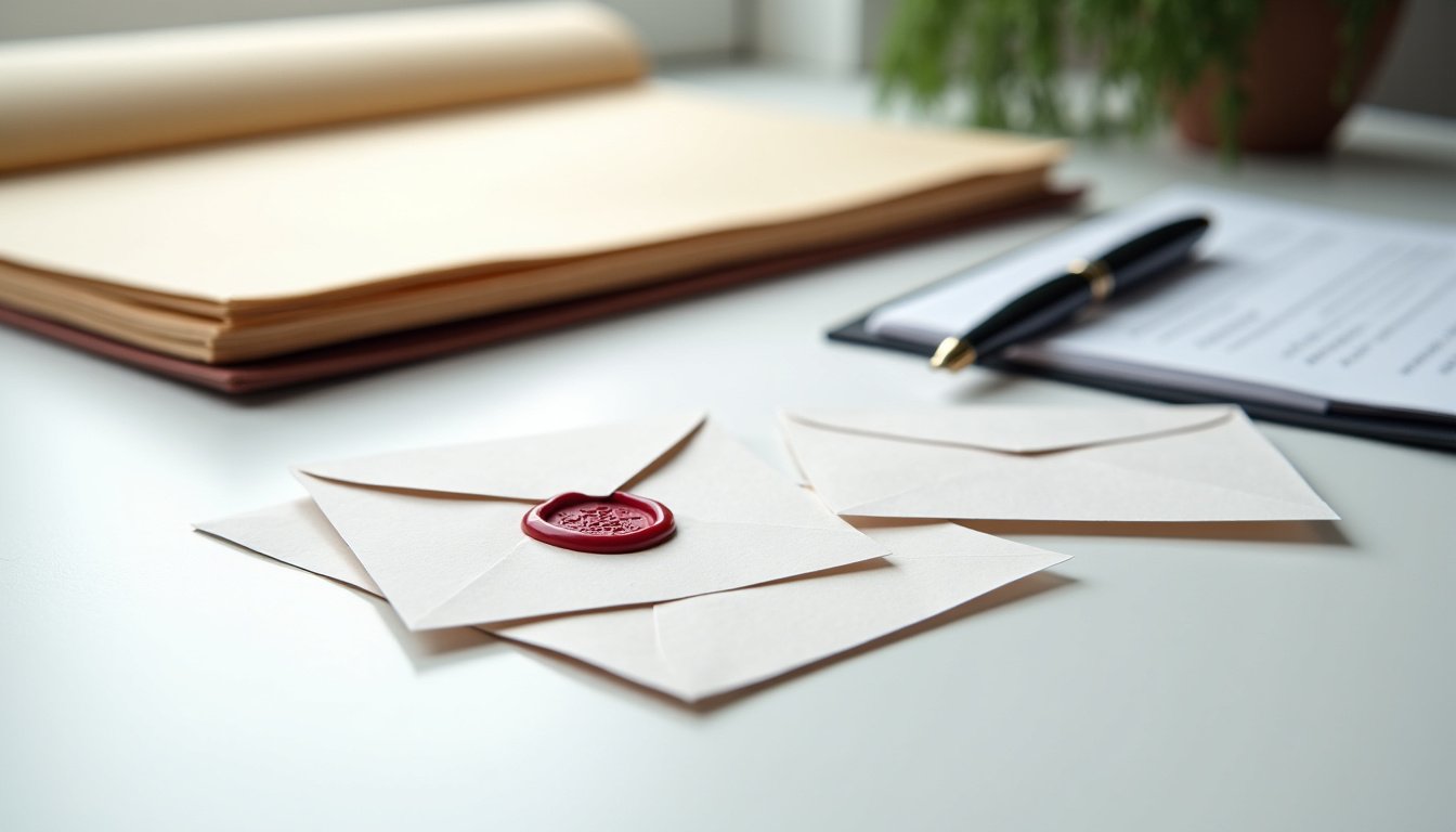 Dossier administratif ouvert sur une table avec documents liés à l