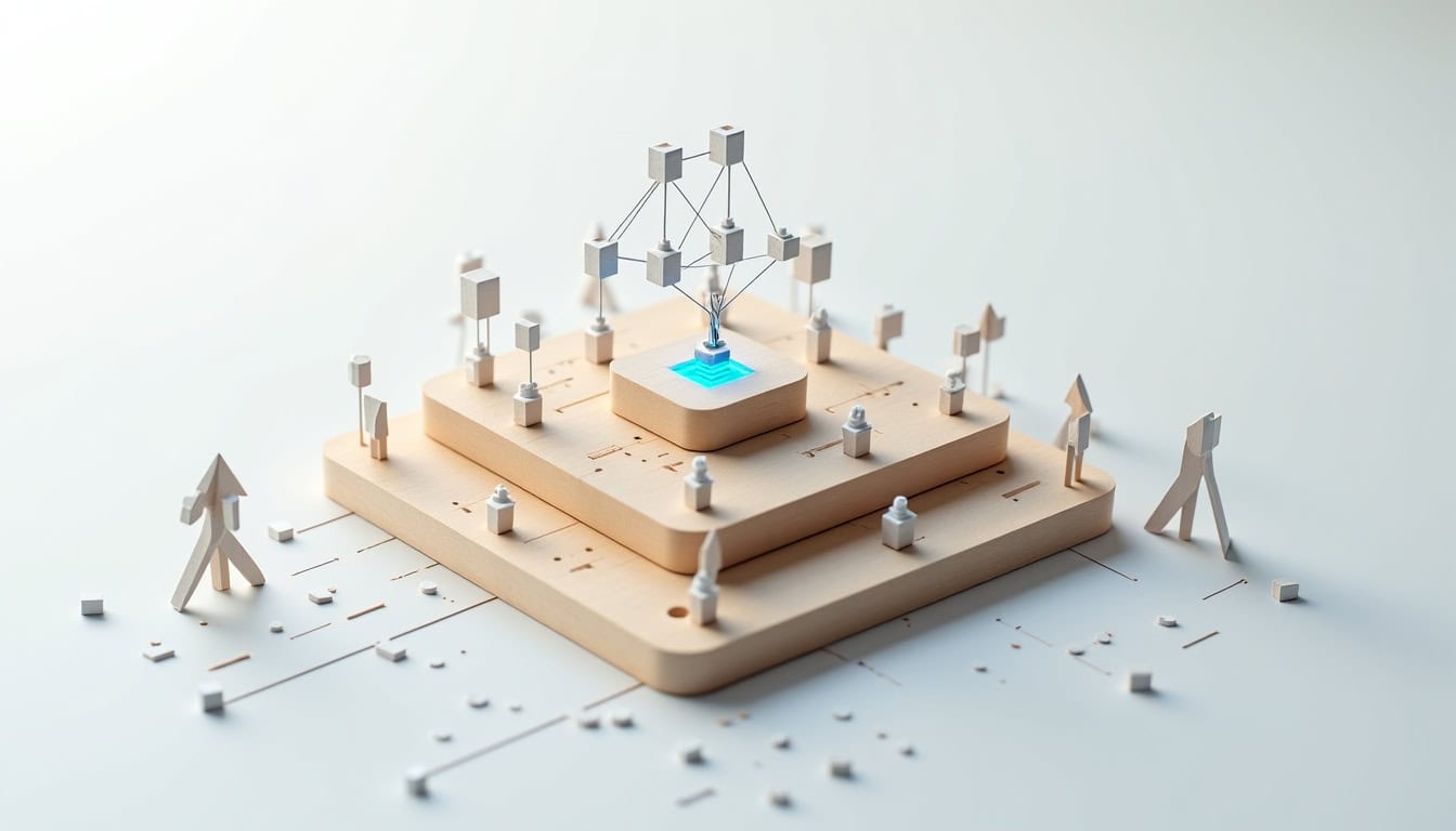 Représentation schématique d’un réseau Layer 2 sur Bitcoin avec intégration SVM et ZK-proofs