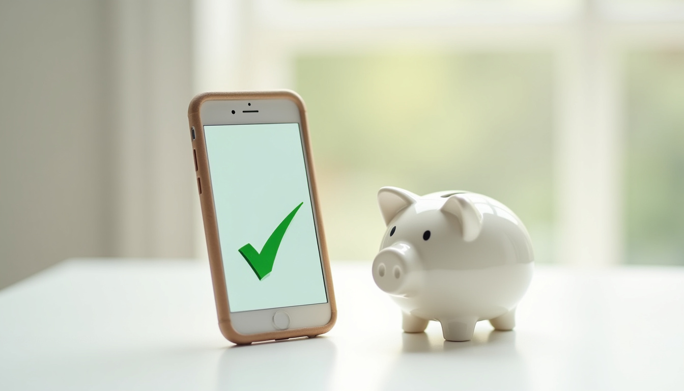 Carte bancaire avec fonction de contrôle budgétaire activée sur une application mobile