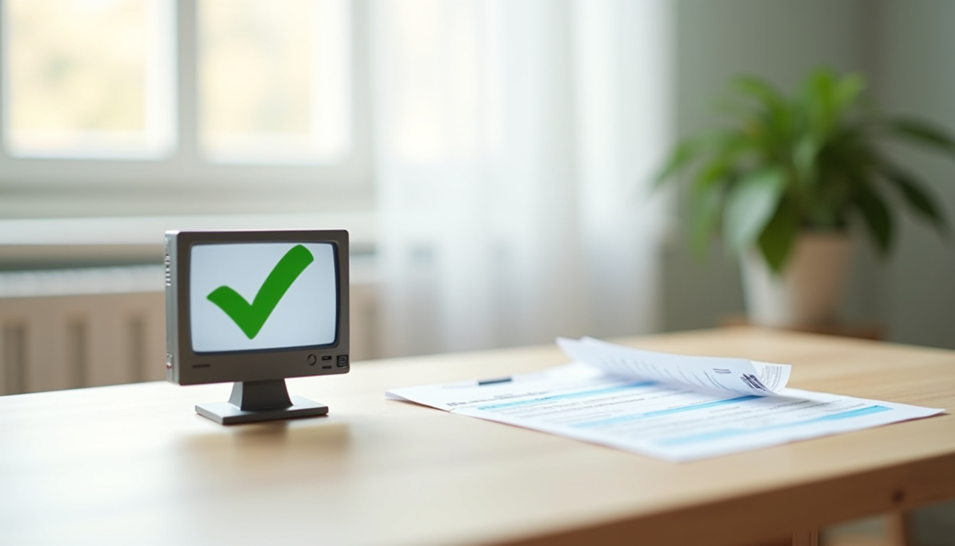 Écran d'ordinateur montrant le dépôt de la déclaration de revenus en ligne
