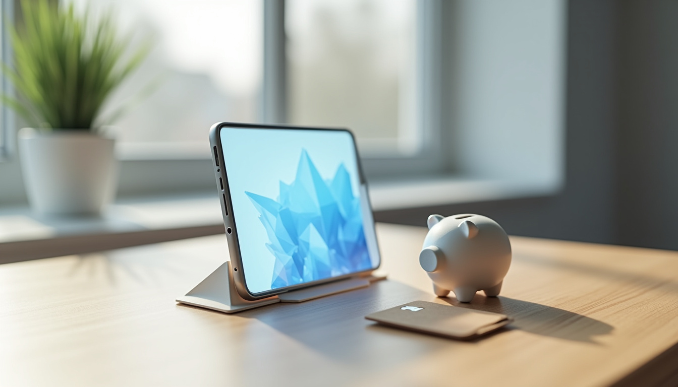 Utilisateur consulte l’application d’une néobanque sur son smartphone
