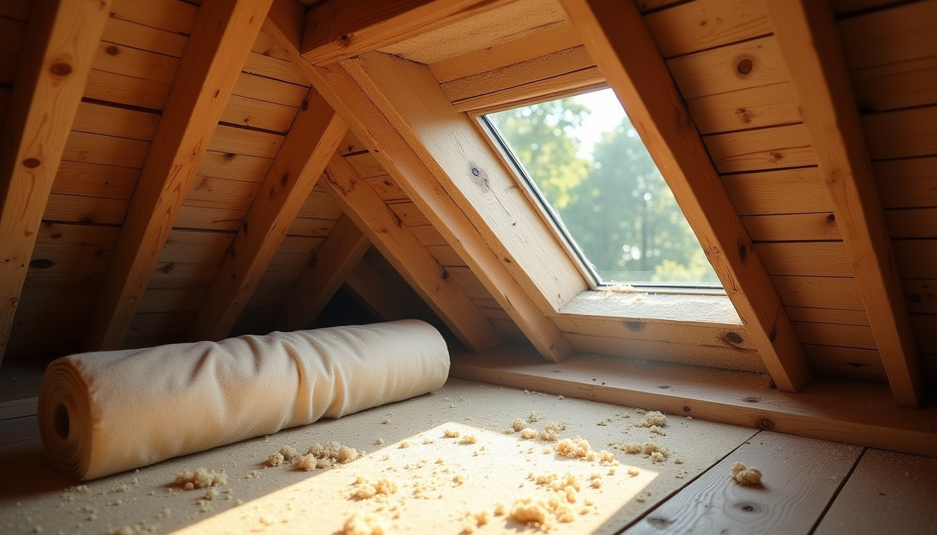 Travaux de rénovation énergétique dans une maison ancienne avec isolation des combles