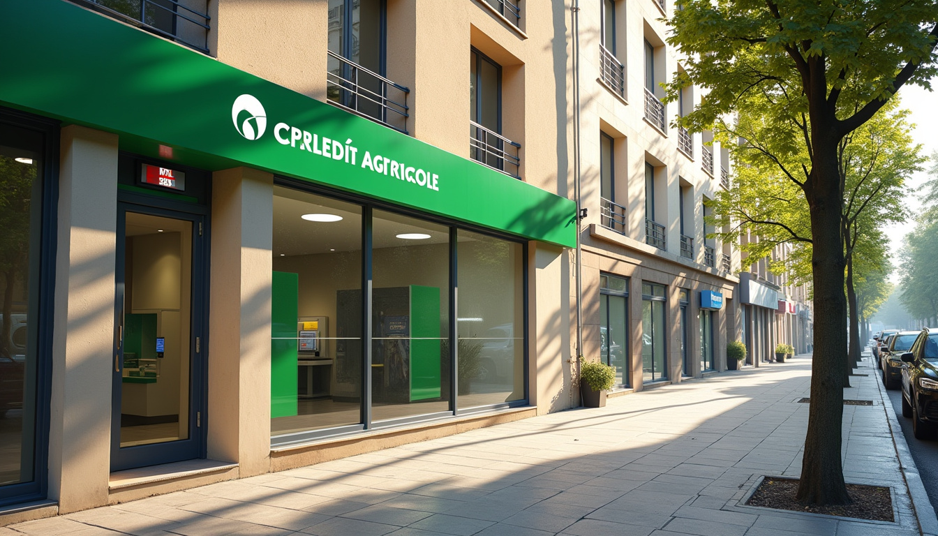Vue extérieure de l'agence Crédit Agricole située au 26 avenue René Cassagne à Cenon